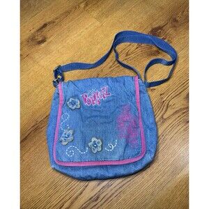 Y2K‎ BRATZ Denim Crossbody Embroidered Bag Purse 2003 MGA OOAK Clean Faded